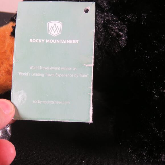 Exclusive Rocky Mountaineer Plush Bear Souvenir with Silver Fish Accessory - Picture 7 of 16
